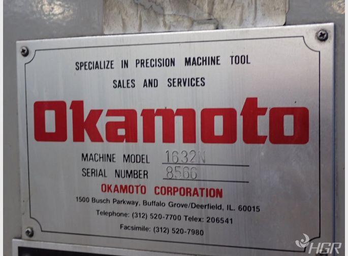 Okamoto Okamoto 1632n Surface Grinder