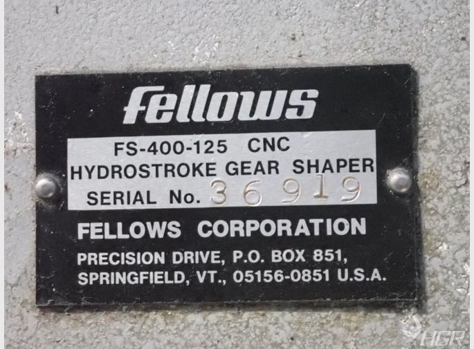 Fellows Fellows Fs400125 Gear Shaper