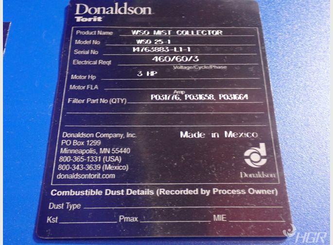 Donaldson Torit  Mist Collector