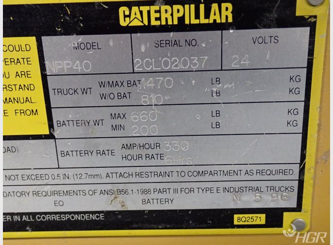 Caterpillar Electric Pallet Jack