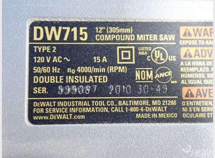 Dewalt Compound Miter Saw