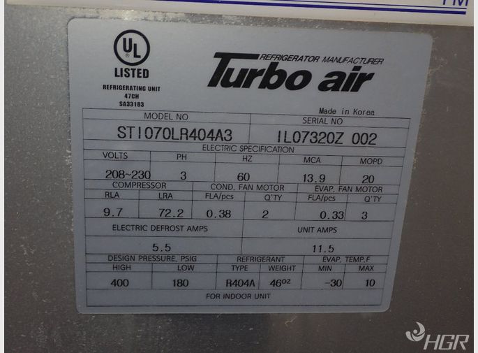  Walkin Refrigerator Unit