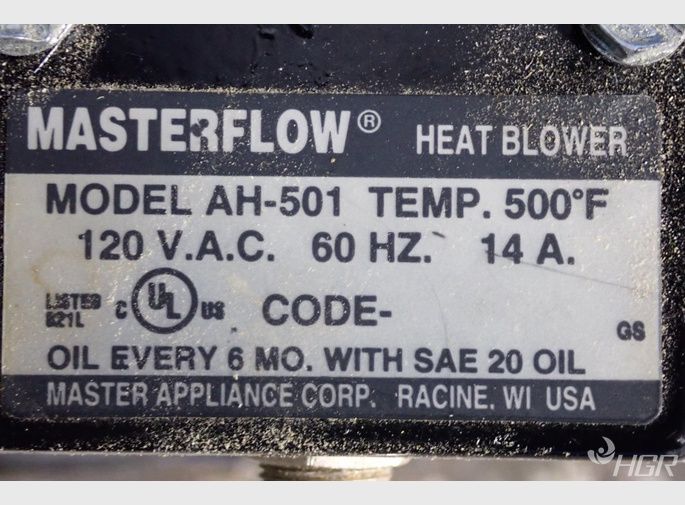 Used Master Flow Heat Blower HGR Industrial Surplus