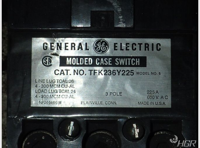 General Electric Molded Case Switch