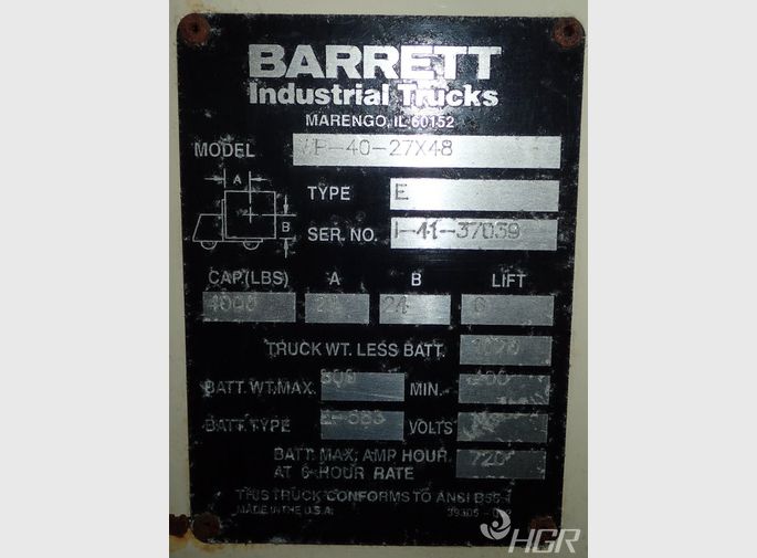 Barret Electric Pallet Jack