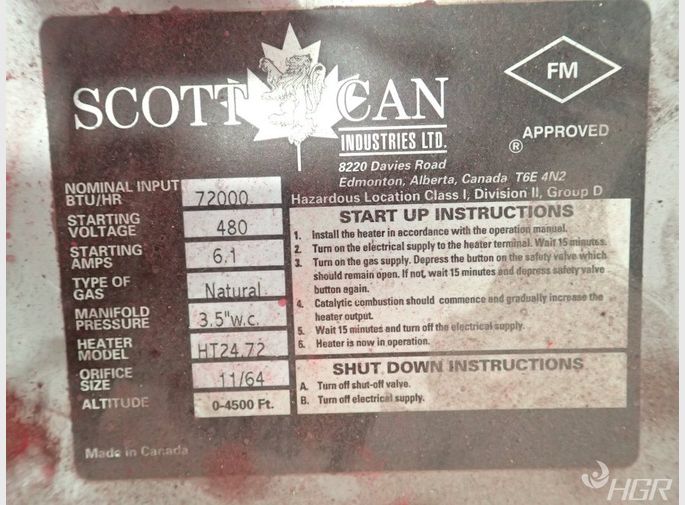 Scott Can Ind Infared Heaters