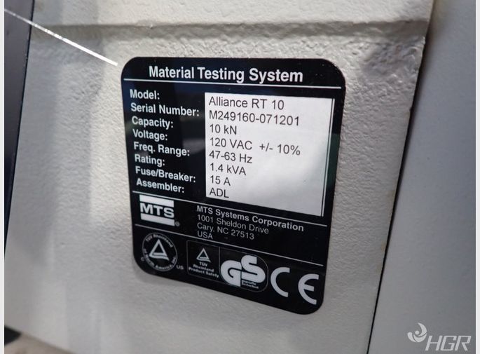 Mts Mts Alliance Rt10 Tensile Tester