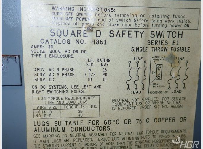Square D Fusible Disconnect