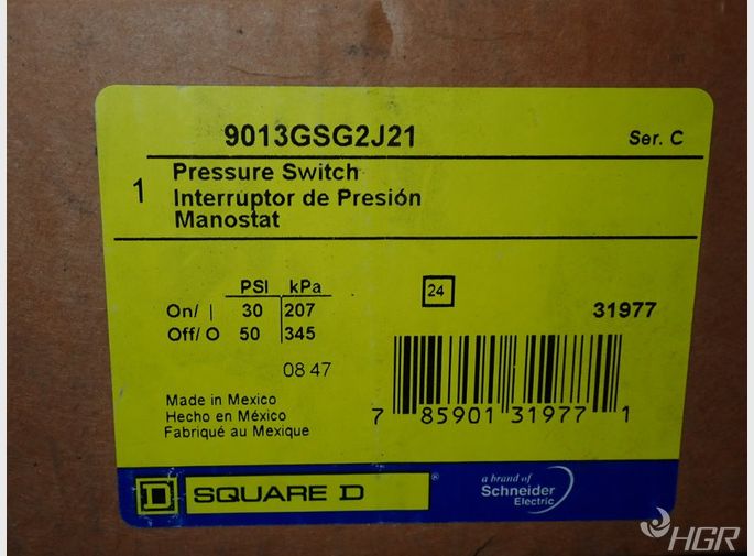 Square D  Pressure Switch 