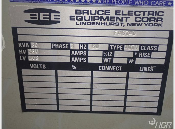 Bruce Electric Equipment Transformer