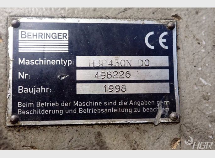 Behringer Behringer Hbp430n Do Horizontal Band Saw