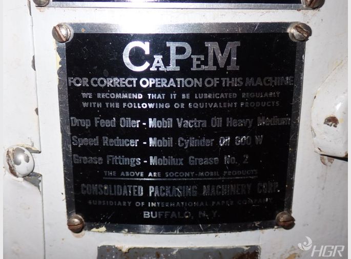 Consolidated Packaging Machinery Corpcapem Consolidated Packaging Machinery Corpcapem S1f Capper