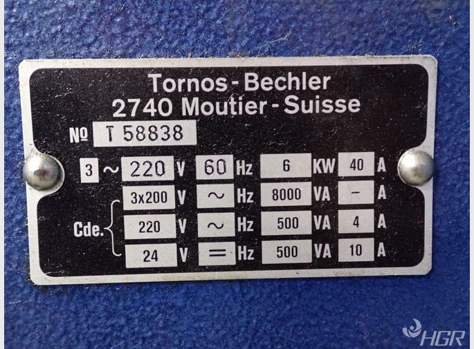 Used Tornos Bechler Cnc Swiss Lathe Hgr Industrial Surplus