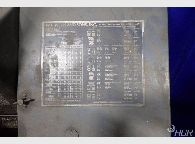 Wf Wells And Son Inc Horizontal Band Saw