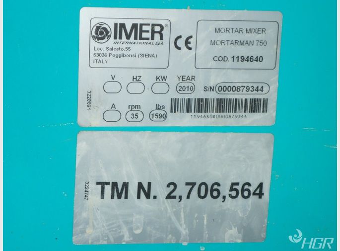 Imer Mortar Mixer