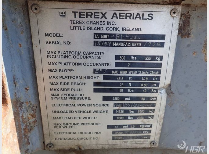 Terex Aerials Articulated Boom Lift