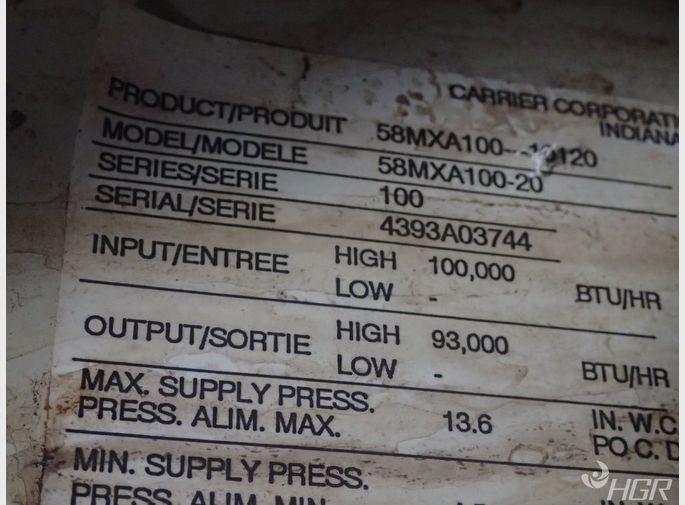 Carrier Gas Furnace