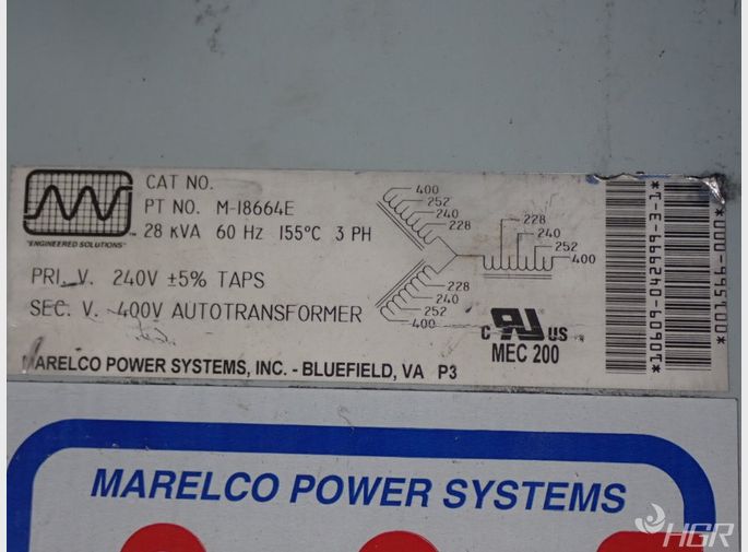 Marelco Power Systems Transformer