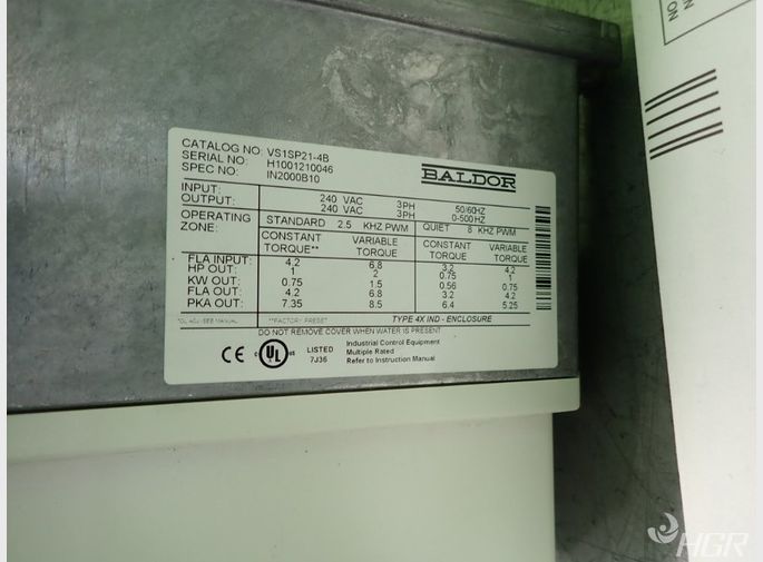 Baldor Baldor Vs1sp214b Washdown Inverter 
