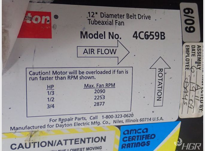 Dayton Tubeaxial Fan
