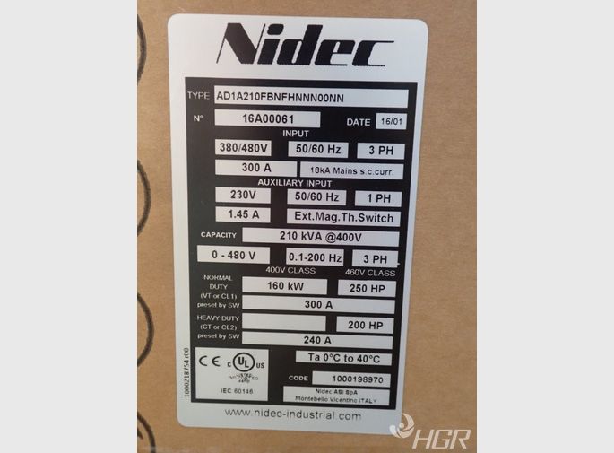 Nidec Nidec  Ad1a210fbnfhnnn00nn Drive