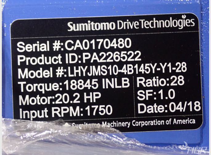 Sumitomo Sumitomo Lhyjms104b145yy125 Gear Drive