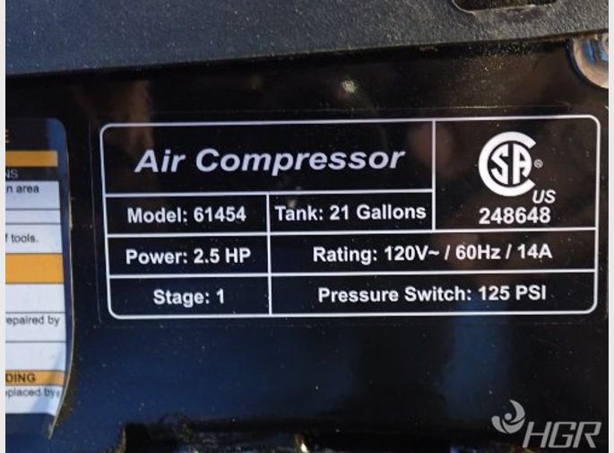 Central Pneumatic Air Compressor