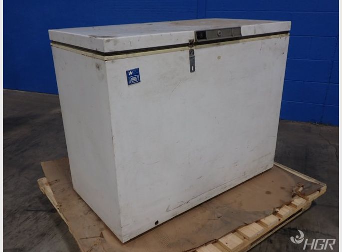 1950's Morley Chest Freezer (non-working) 75” long, 34” tall & 30” wide +  Three Freezer Baskets - Sherwood Auctions