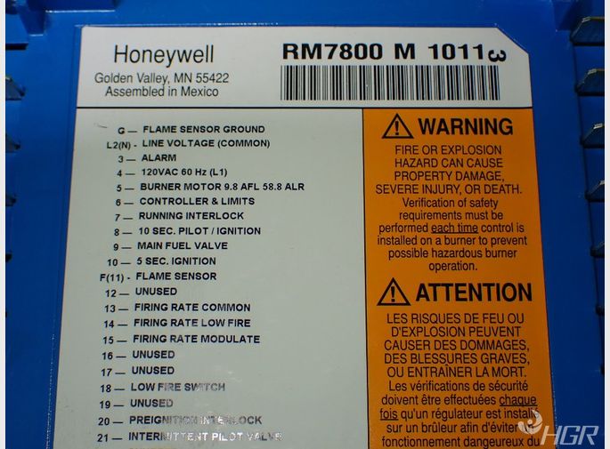 Used Honeywell Honeywell Rm7800 M 1011 Burner Control Relay Module....