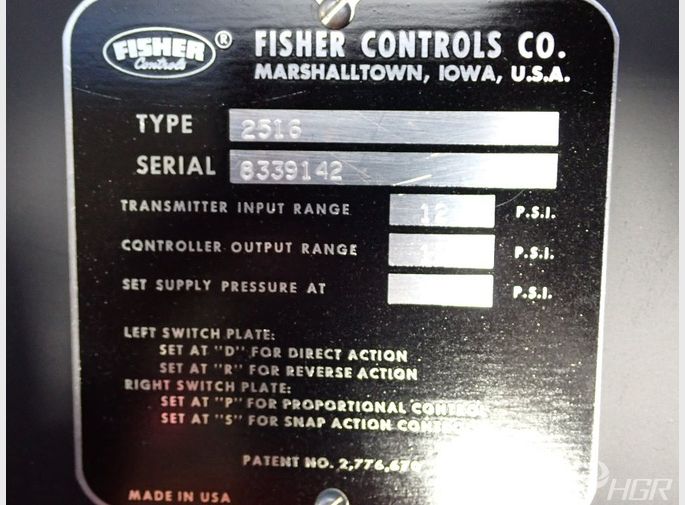 Fisher Controls Pressure Controller