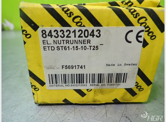 Atlas Copco Atlas Copco Etd St611510t25 Nutrunner 