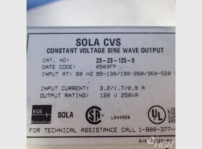 Sola Constant Voltage Sine Wave Output