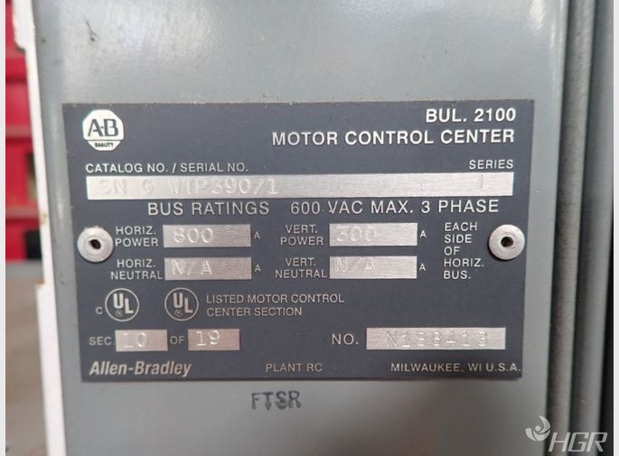 Allen Bradley Motor Control Center