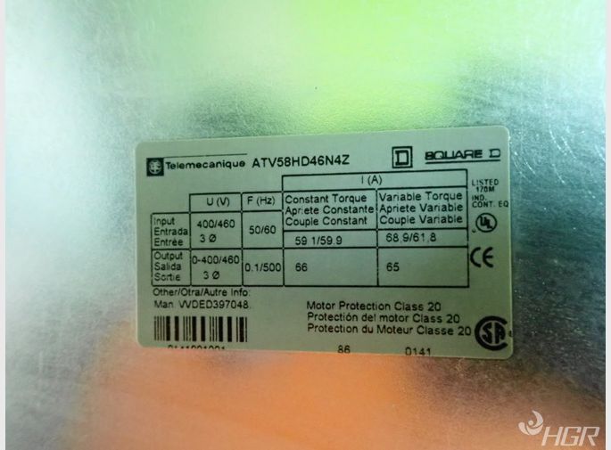 Square D Square D Atv58hd46n4z Adjustable Speed Drive Schneider 