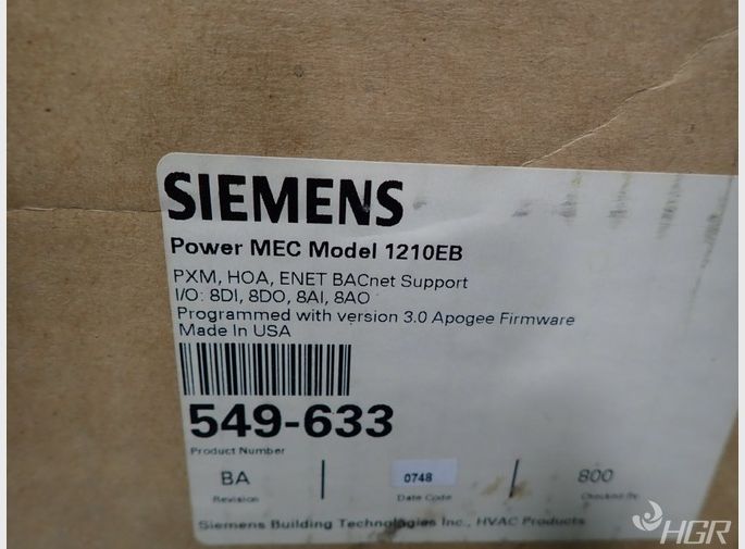 Siemens Siemens 549633 Mec Modular Equipment Controller 1210eb
