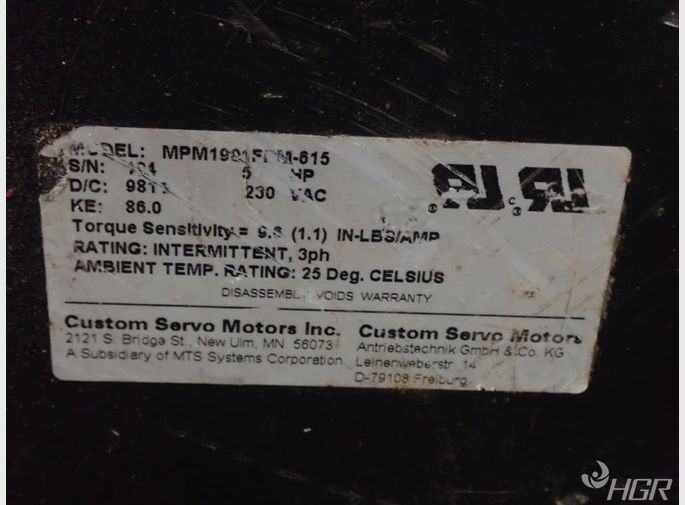 Mts Systems Servo Motor