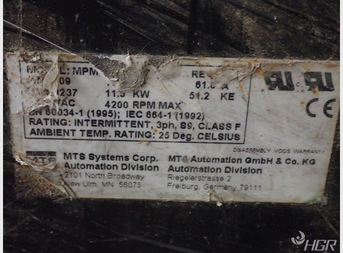 Mts Systems Servo Motor