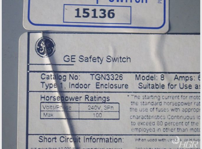 General Electric Non Fusible Dsconnect