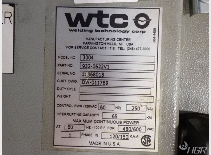 Welding Technology Corp Welding Controller