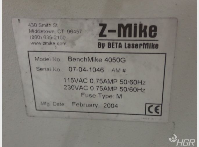 Zmike Zmike Benchmike 4050g Laser Micrometer