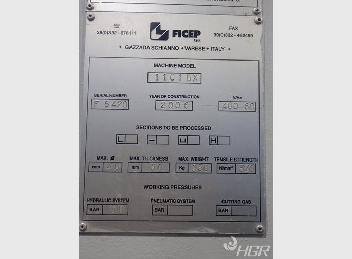 Ficep Ficep 1101dx Cnc Beam Line