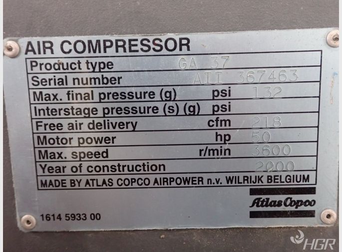 Atlas Copco Atlas Copco Ga37 Air Compressor