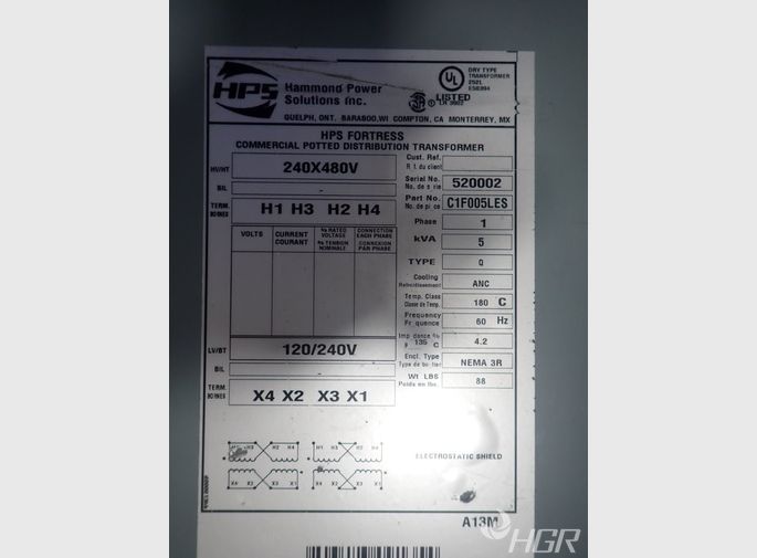 Hammond Power Solutions Transformer