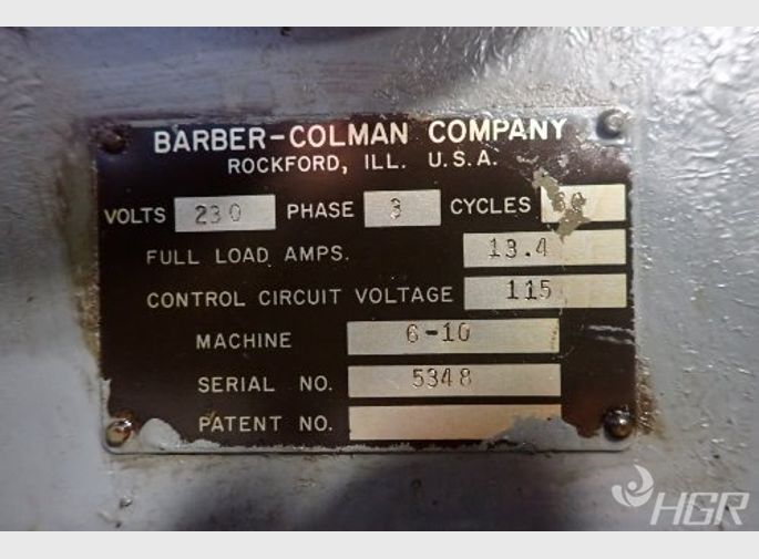 Barber Coleman Barber Coleman 610 Gear Hobbing Machine