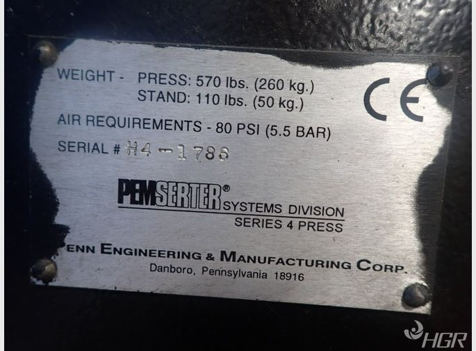 Pemserter Pemserter Series 4 Insertion Press