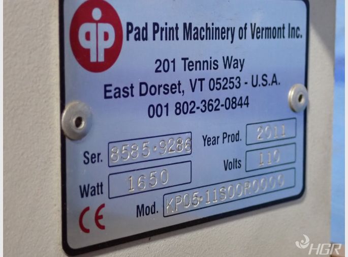 Pad Print Machinery Of Vermont Inc Pad Printer