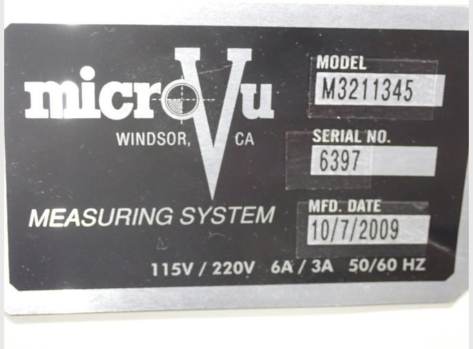Microvu Microvu M3211345 Video Measuring System