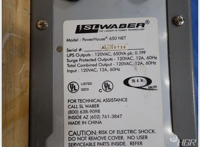Slwarber Slwarber Powerhouse 650 Net 120 Vac Uninterruptible Power Supply Unit 60120