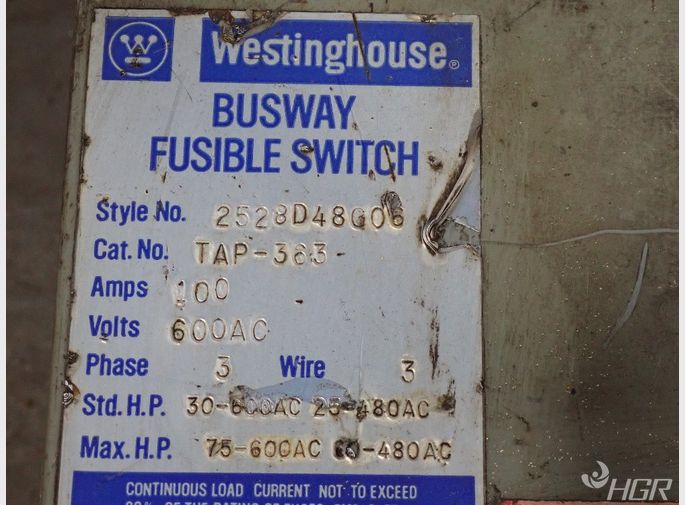Westinghouse Busway Fusible Switch