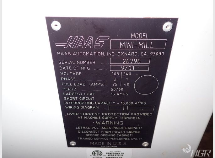 Haas Cnc Vmc
